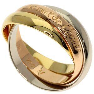 Cartier Trinity 51 Ring 18K Yellow Gold 18K White Pink